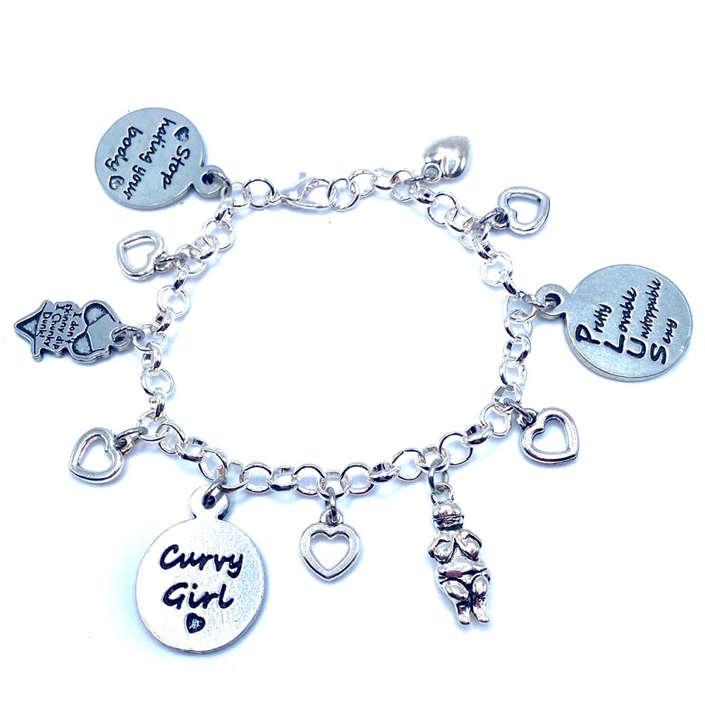 Curvy Girl Charm Bracelet Plus Size